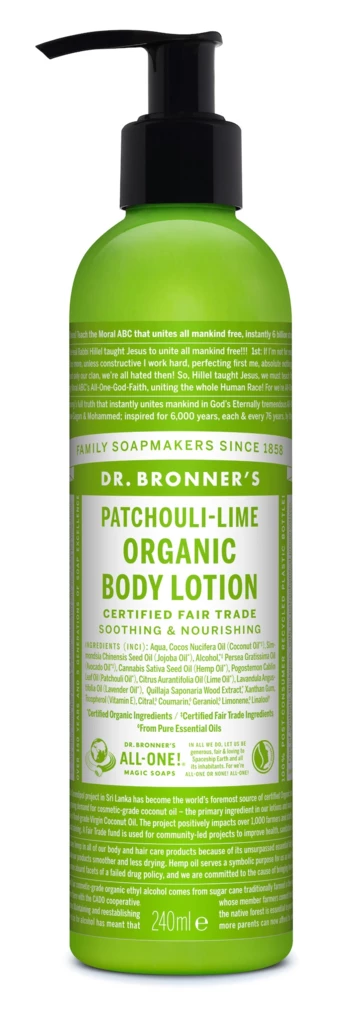 Patschouli Lime Organic Hand & Body Lotion 240 ml