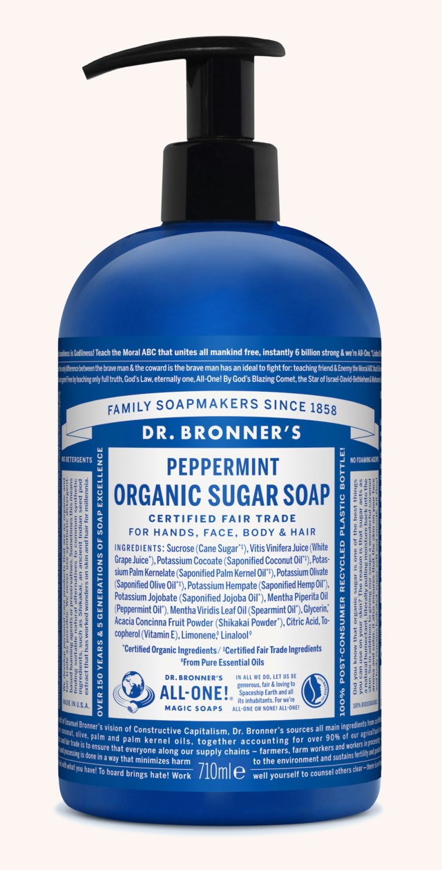 Peppermint Organic Sugar Soap 709 ml