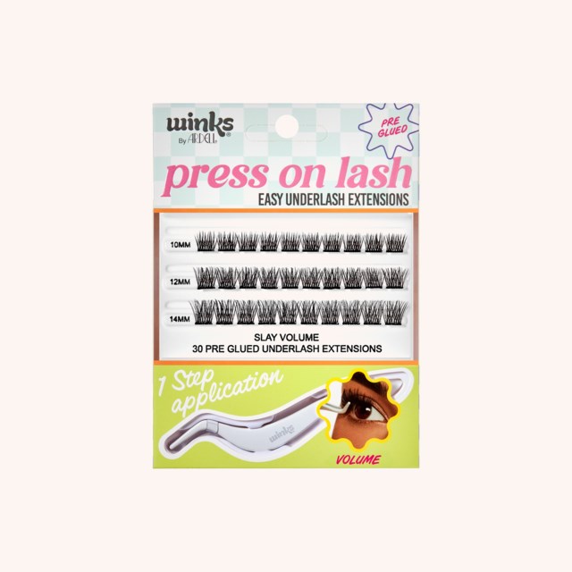 Winks Pre-Glued Press On Underlash Extensions Slay Volume