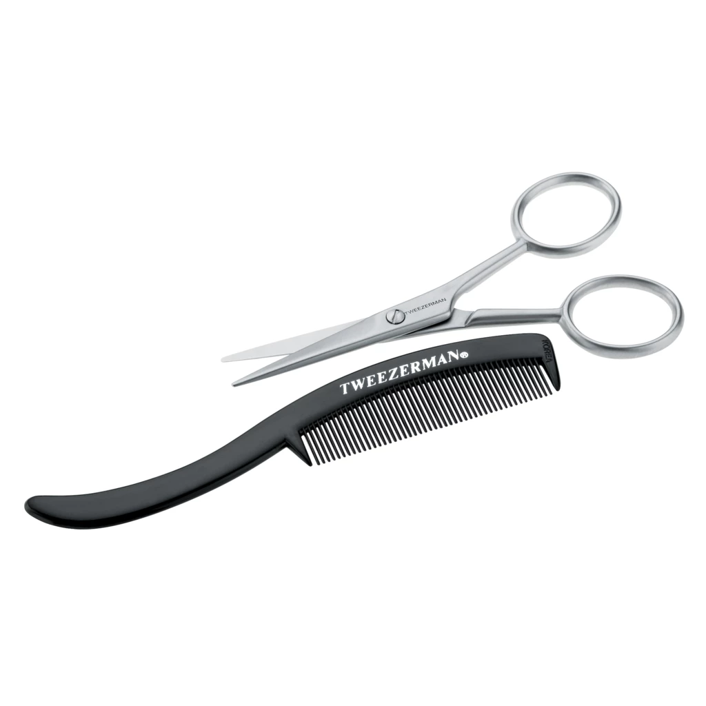 Tweezerman Moustasche Scissors & Comb