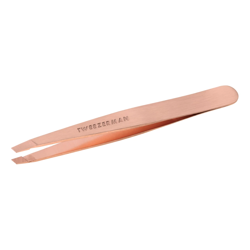 Tweezerman Slant Tweezer Leopard Print Rose Gold