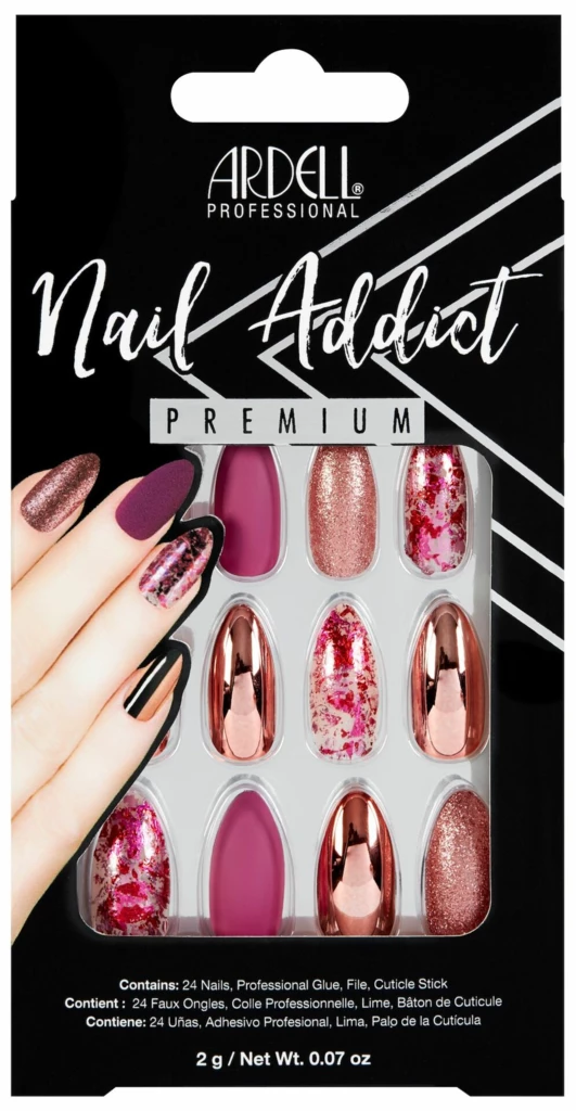 Nail Addict Artifical Nails Chrome Pink Foil