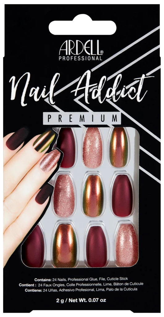 Ardell Nail Addict Artifical Nails Red Cateye