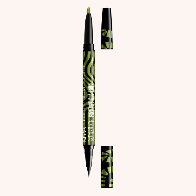 Beetlejuice Pinstripe Duo Liner Black + Green Chrome