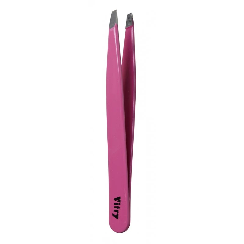 Vitry Tweezers Slant Ends Pink