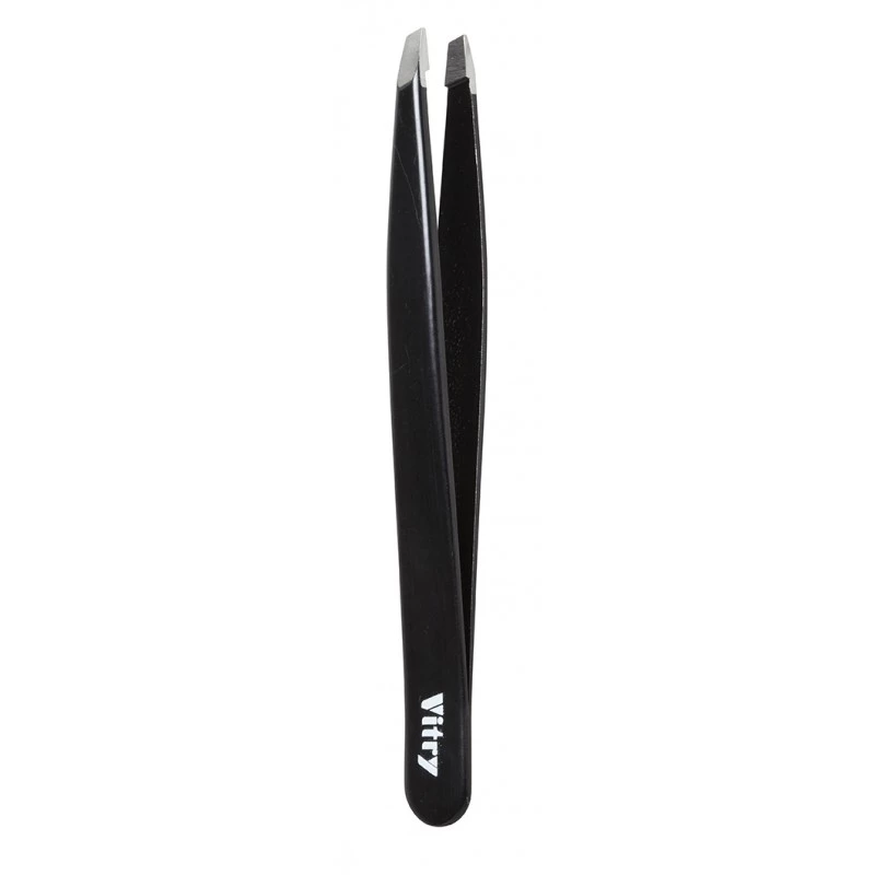 Vitry Tweezers Slant Ends Black