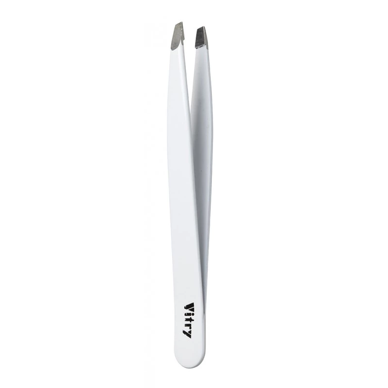 Vitry Tweezers Slant Ends White