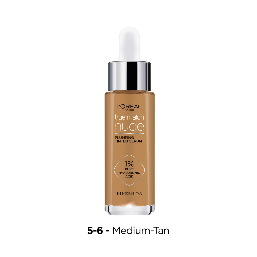 True Match Nude Plumping Tinted Serum Foundation 5-6 Medium-Tan