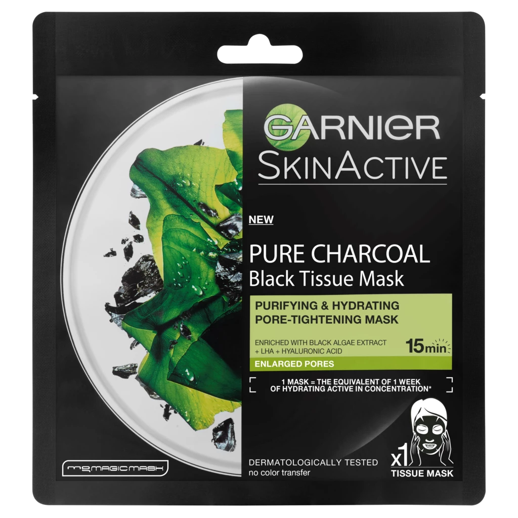 Skin Active Pure Charcoal Black Tissue Mask