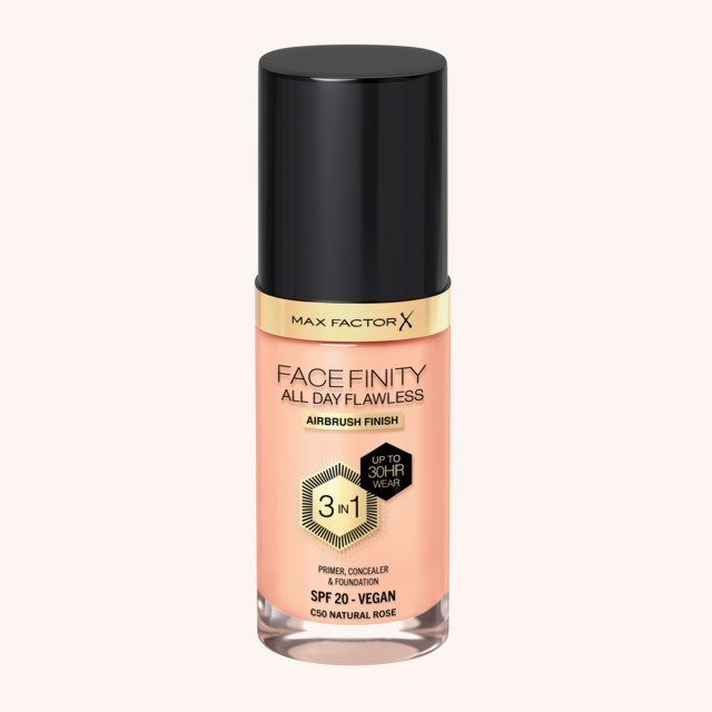 Facefinity All Day Flawless 3-In-1 Foundation 50 Natural Rose
