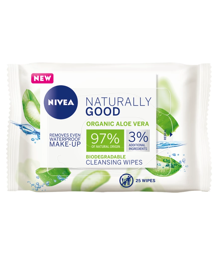 NIVEA Naturally Good Cleansing Wipes 25 pcs