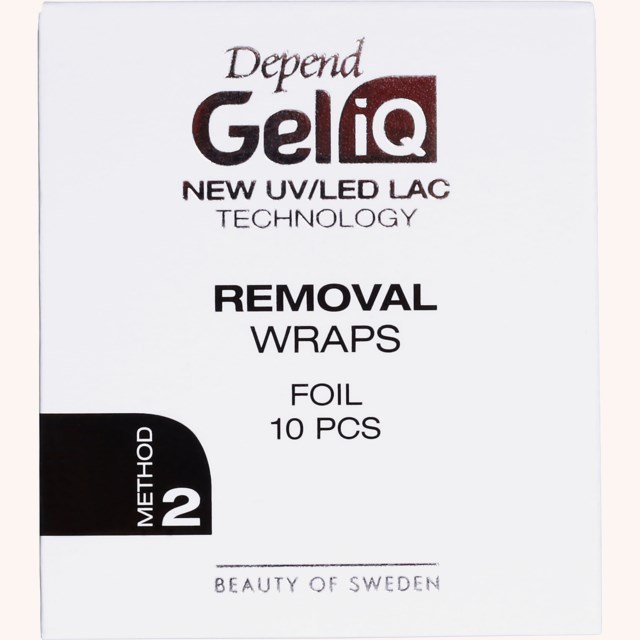 Gel iQ Nail Polish Removal Wraps Foil 10 pcs