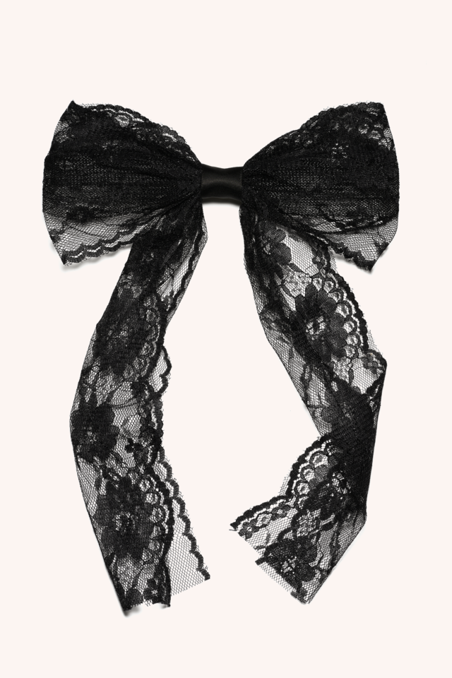 Lace Bow Black