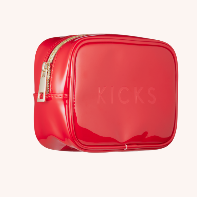 Small Boxy Make Up Bag Red