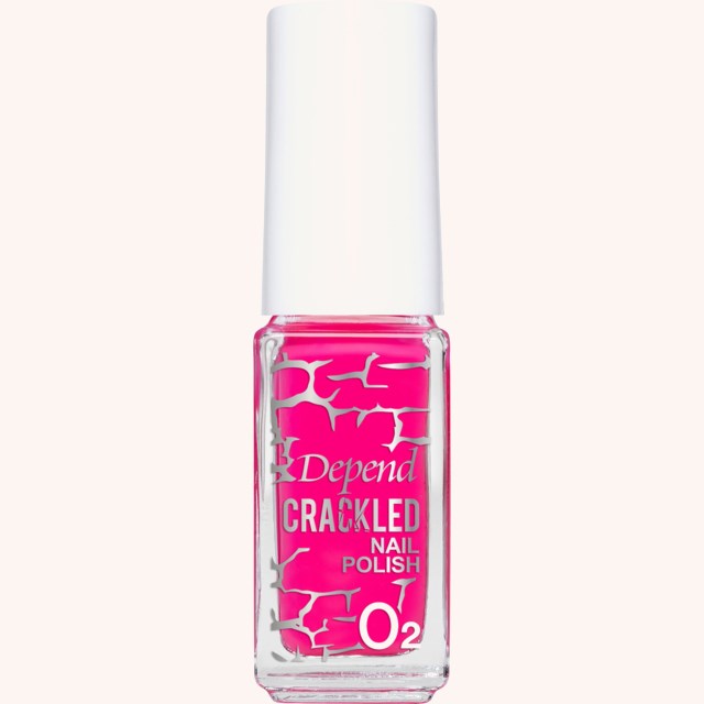 O2 Crackled Nail Polish 5152 Tickled Pink