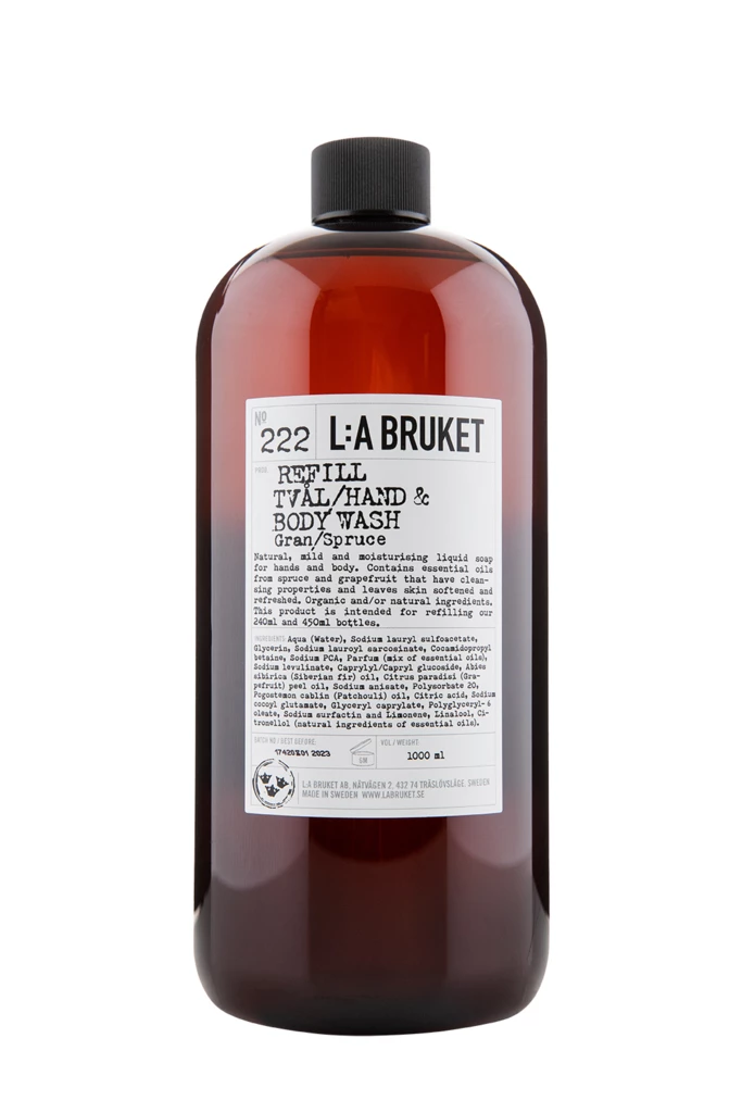 L:a Bruket 222 Hand & Body Wash Spruce 1000 ml