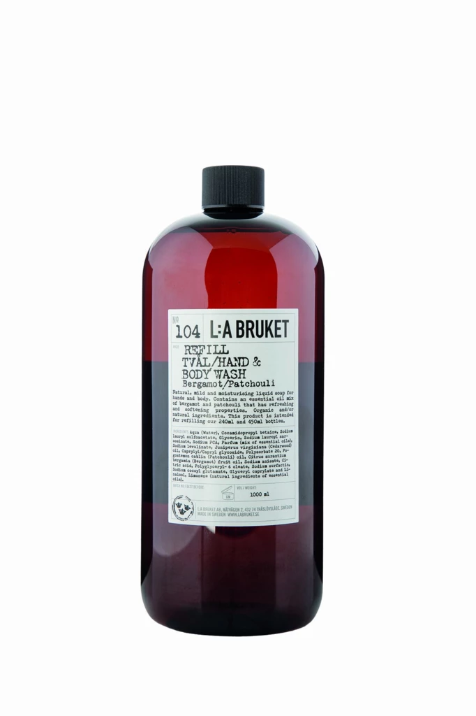 104 Hand & Body Wash Bergamot/Patchouli Refill 1000 ml