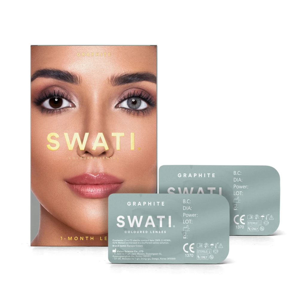 SWATI Cosmetics Coloured Lenses Graphite 1-Month Lenses