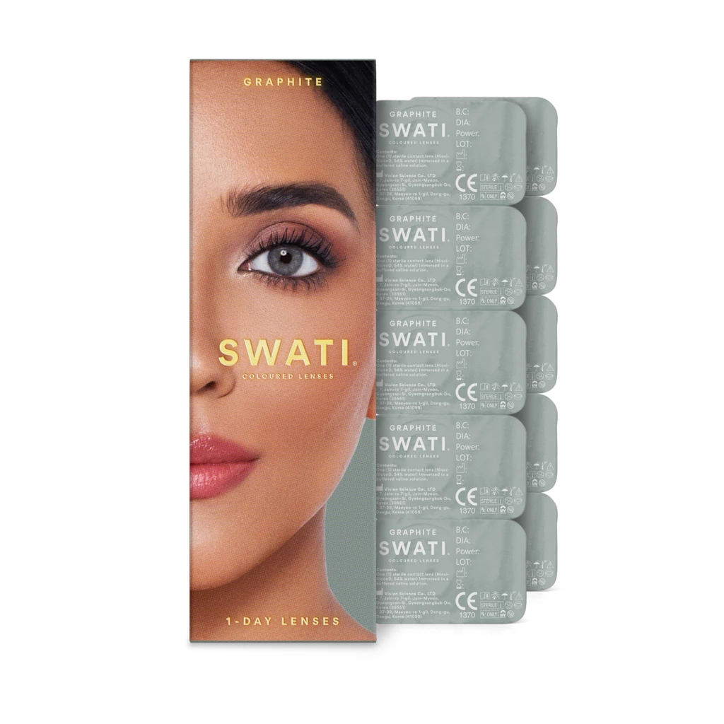 SWATI Cosmetics Coloured Lenses Graphite 1-Day Lenses