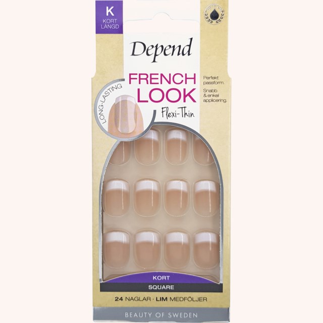 French Look Short Square Beige