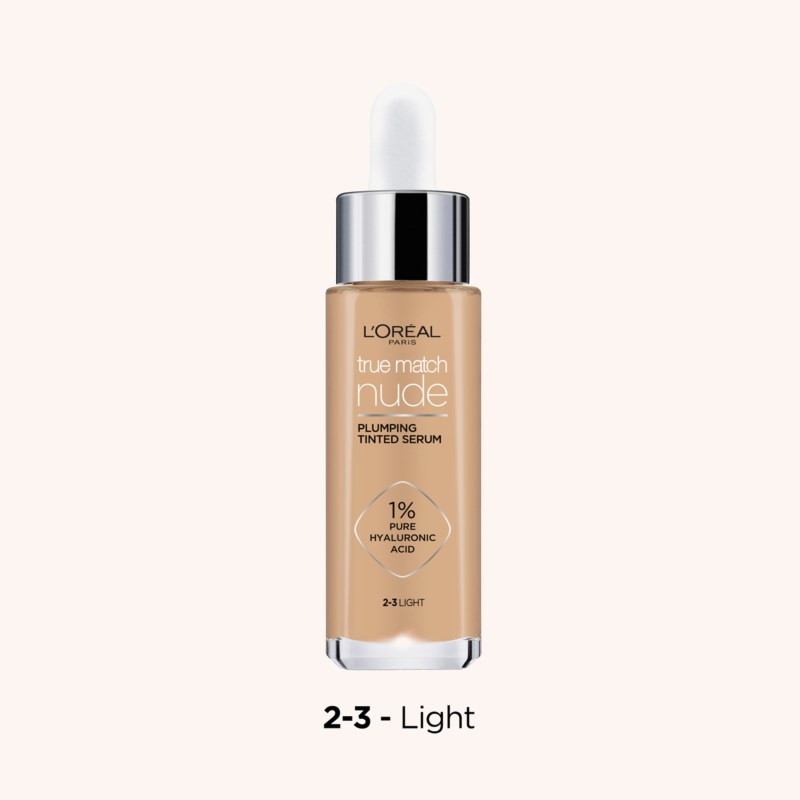 L'Oréal Paris True Match Nude Plumping Tinted Serum Foundation 2-3 Light