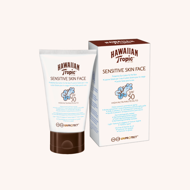 Hawaiian Tropic Sensitive Skin Face Protection Sun Lotion SPF50 60 ml