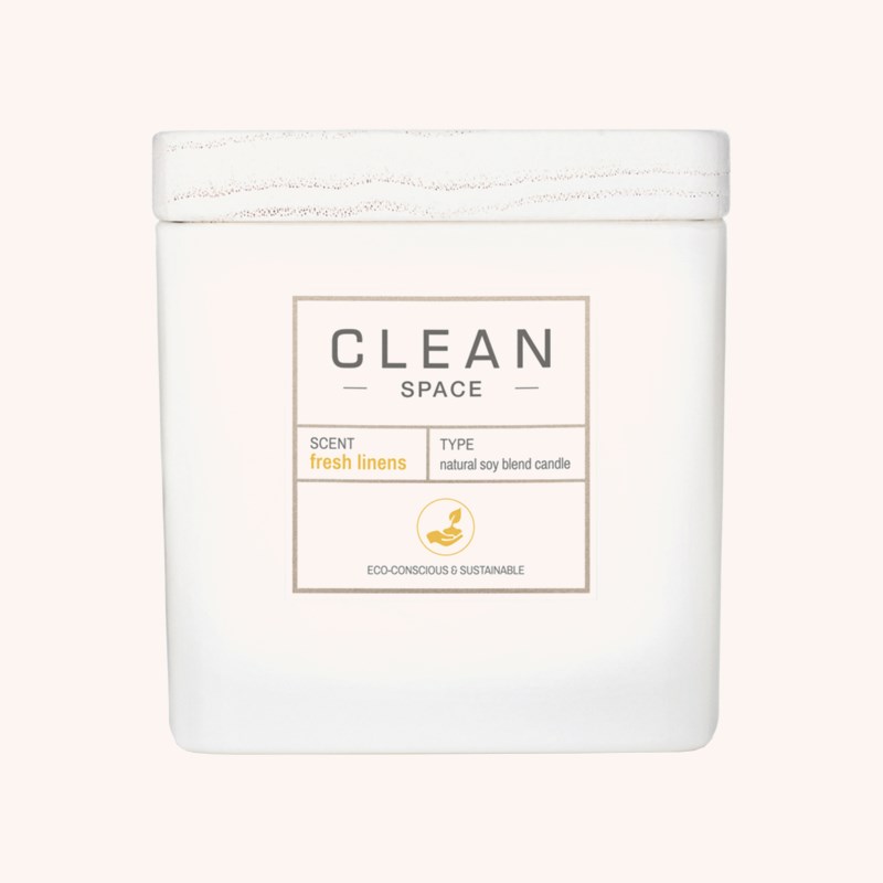 Clean Space Scented Candle Fresh Linens