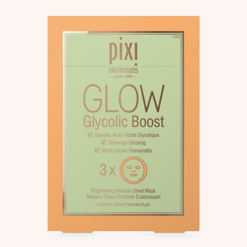 Pixi GLOW Glycolic Boost Sheet Mask 3 pack